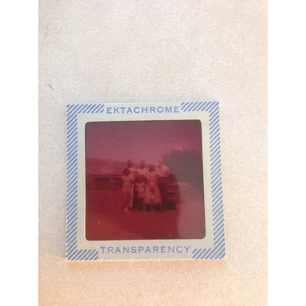 Vintage 1950s Family Portrait Car Automobile Ektachrome Photograph Color Slide